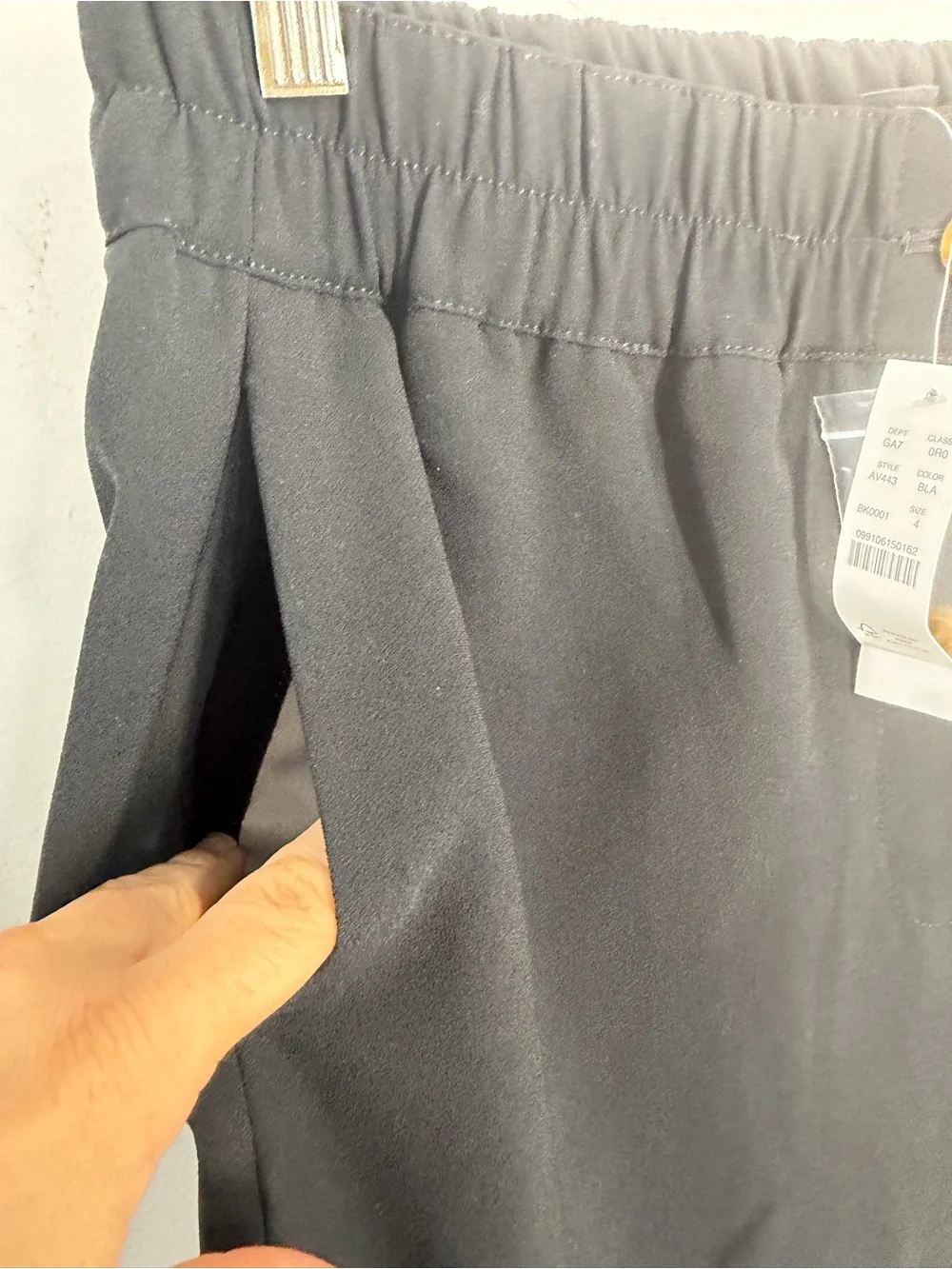 J. Crew Pull-On Crop Trouser Wide-Leg Pants Womens Black Size 4 NWT AV443